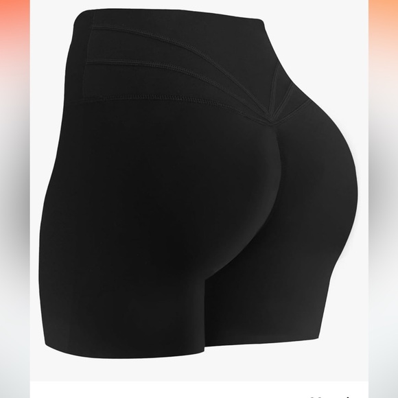 Aoxjox Trinity Workout Biker Shorts 6” • Small • Black - Picture 5 of 9